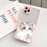 Lkblock Various Style Cat Phone Case For iPhone 16 15 13 12 11 14 Pro Max Mini 14 Plus shell SE2 8 7 Plus X XS XR Shockproof Back Covers