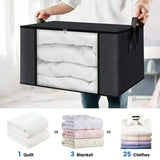 Lkblock Large Capacity Clothes Storage Bag Foldable Blanket Storage Containers for Organizing Bedroom Closet