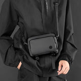 Lkblock New Message Men Chest Bags Waterproof For Business Leisure Crossbody Adjustable Shoulder Strap Multi-function Large Pocket