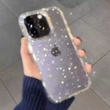 Lkblock Luxury Soft Silicone Clear Glitter Phone Case For IPhone 15 14 13 12 11 Pro Max 15 Plus X XS Max XR Shockproof Cover Funda