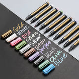 Lkblock Colorful Metallic Marker Pen Card Making Scrapbooking Album DIY Tools  Painting Graffiti Pens Crafts Art Supplies Stationery