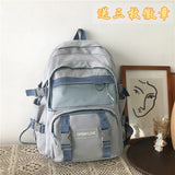 Lkblock Korean Ins Good-looking Junior High School Student Schoolbag Large-Capacity Backpack College Students' Backpack