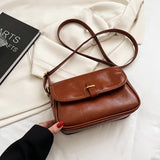 Lkblock Vintage Bag For Woman Chic Design Shoulder Bags Female Fashion All-Match Texture Messenger Bags Crossbody Bags