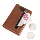 Lkblock New PU Leather Men Wallet Rfid Anti-magnetic Credit Cards Holder with Organizer Coin Pocket & Money Clips Purse