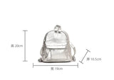 Lkblock Women's Mini PU Leather Backpacks 2024 Y2K Korean Fashion Solid Color Backpack Lady Travel Simple Back Packs Crossbody Bag