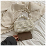 Lkblock Chic Everyday Pearl Weave Tote Bags