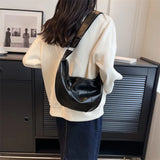 Lkblock Korean Fashion Big Bag Women Cool PU Leather Hobo Crossbody Bags Y2K Bag Handbags and Purses Shoulder Bag New Handbags Bolso