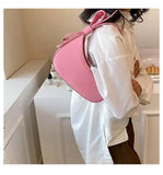 Lkblock Sweet Bow Pink Messenger Bag Women Summer Hot Girls Solid Y2k Crossbody Bags Aesthetic Ladies Hand Bags Fairy Core