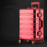 Lkblock TravelTrolley Luggage 100% Aluminum-magnesium Alloy Travel Suitcase Rolling Luggage 20‘’Carry-On Cabin Suitcase Travel Bags