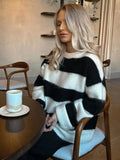 Lkblock Round Neck Loose Casual Knitted Women Pullovers Fashion Long Sleeve Basic Sweater 2024 New Autumn Winter Female  Warm Knitwear