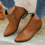 Lkblock 2024 Autumn New Retro Women Boots Genuine Leather Ankle Modern  Pointed Toe Leather Shoes Western Boots Chelsea Boots