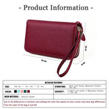 Lkblock Women RFID Blocking Wallet Leather Two Zipper Around Multifunction Phone Case Clutch Large Capacity Ladies Travel Purse Wristlet