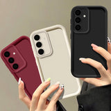 Lkblock Candy Color Phone Case For Samsung S24 S23 S22 Ultra Plus S21 FE A14 A34 A15 A35 A52 A53 A54 5G Shockproof Soft Silicone Cover