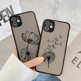 Lkblock Simple daisy flower Phone Case For iPhone 15 13 12 11 Pro Max 14 Plus 12 13 Mini XS X XR 7 8 Plus SE 2020 Shockproof Back Covers