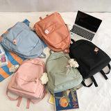 Lkblock Casual Backpacks Women Solid Color Women Shoulder Bag Nylon Teenage Girl School Bag Trend Backbag Mochilas Female