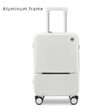 Lkblock Front Opening Zipper Travel Suitcase Luggage on Mute Universal Wheel Fashion Multifunction Carry-Ons Cabin Boarding Bag