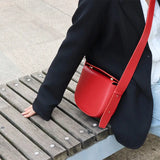 Lkblock Crossbody Bags for Women Luxury Designer Wide Shoulder Strap Red Wedding Handbags Autumn New All-match Shoulder Bag