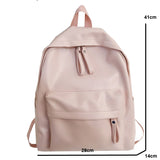 Lkblock Fashion Woman Backpack Large Capacity Leather Laptop Bagpack High Quality Book Schoolbag for Teenage Girls Student Mochila