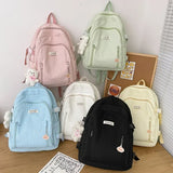 Lkblock Japanese Student Backpack NEW Nylon Girls School Bag High Capacity Women Backpack Female Cute Leisure Waterproof Travel Mochila