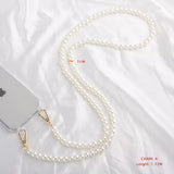 Lkblock DIY Luxury Pearl Chain Crossbody Strap Shockproof Acrylic Lanyard Phone Case for iPhone 14 13 12 PRO 15 Pro Max X XS 12 MINI