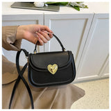 Lkblock Trendy Designer Handbags Casual Shoulder Bag Heart Decoration Crossbody Bags For Women Fashion Small Top Handle Bags