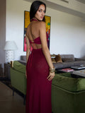 Lkblock Elegant Backless Sexy Maxi Dress For Women Fashion Lace-up Sleeveless Bodycon Club Party Evening Long Dress New