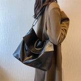 Lkblock Spacious Flap Hobo Bag with Roomy Interior