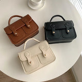 Lkblock Vintage Women handbag small female shoulder bag pu leather ladies Totes girl messenger bags bolsas femininas brown satchels