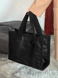 Lkblock Autumn Winter New Lamb Wool Tote Bag Large Capacity Versatile Single Shoulder Crossbody Student Commuting Bags