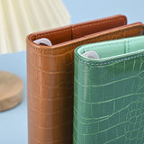 Lkblock A5 A6 A7 Crocodile Color 6 Ring Binder PU Clip-on Notebook Leather Loose Leaf Notebook Cover Notebooks Journal Stationery