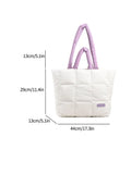 Lkblock Space Cotton Tote Bag for Women Winter new Fashion Trend Designer Handbag Women's Large Capacity Shoulder Bags