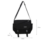 Lkblock ins Hot Sell Japanese Casual Crossbody Bags For Women and Men Unisex Shoulder Bag Collage Student School Book Bag Messenger Bag