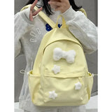 Lkblock Japanese Kawaii Star Bone Backpack for Girls Large Capacity Cute Backpacks Korean Leisure Sweet Fashion Student Schoolbags Y2k