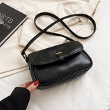 Lkblock Vintage Bag For Woman Chic Design Shoulder Bags Female Fashion All-Match Texture Messenger Bags Crossbody Bags