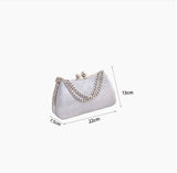 Lkblock Ladies Glitter Shoulder Bag Dinner Bag Luxury Brand Evening Bag Party Banquet Wedding Clutches Handbag Chain