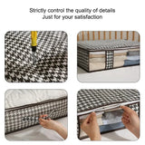 Lkblock 1pc Houndstooth Quilt Clothes Storage Bag Big Capacity Foldable Dustproof Toys Bags Moisture Dust Proof Proof Organizer