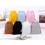 Lkblock Drawstring bag Cotton Storage organizer Tote Portable Handbags Grocery Shopping Shoulder bags Canvas foldable Travel Storage Bag