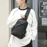 Lkblock Fashion Trend Cool Style Top Sale Men Crossbody Shoulder Multi-function Business Nylon Chest Bags With Big Pockets For Work