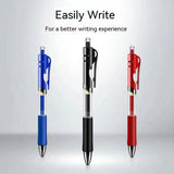 Lkblock Retractable Gel Pen,Black, Red,Blue Ink Ballpoint for Writing,Office and School Supplies,Stationery,0.5mm Retractable,12 Pcs Box