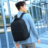 Lkblock New Style Daily Male Men Bags Backpack School Big Space Popular Large Students Fashionable Pockets Multi-Zipper Working