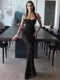 Lkblock Elegant Backless Sexy Maxi Dress For Women Fashion Lace-up Sleeveless Bodycon Club Party Evening Long Dress New