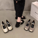 Lkblock High Heel Mary Jane Shoes for Women Square Toe New 2024 Summer Thick Heel Elegant Shallow Buckle Strap Pumps Ladies Single Shoes