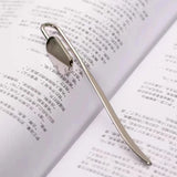 Lkblock Simple Round Oval Metal Bookmarks Creactive Swan Neck Geometric Book Marks Reading Aid Tools Student Stationery Souvenir Gifts