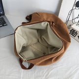 Lkblock Female Canvas Fabric School Book Laptop Backpack Student Casual Street Travel Soft Cloth Stylish Big Capacity Daily Rucksack Bag