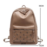 Lkblock New Rock Style Women Backpack Big Capacity Fashion Bags for Girls High Quality Rivet Design Bagpack Mochila Feminina