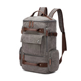 Lkblock Men's Backpack Vintage Canvas Backpack School Bag Men's Travel Bags Large Capacity Backpack Laptop Backpack Bag High Qualit