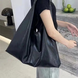 Lkblock Trendy Simple Women Tote Bags Luxury Design Elegant  Underarm Bag big capacity Y2k silver Vintage Shoulder bags Handbags