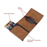 Lkblock New PU Leather Men Wallet Rfid Anti-magnetic Credit Cards Holder with Organizer Coin Pocket & Money Clips Purse