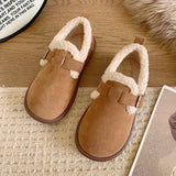 Lkblock Autumn Winter Women Shoes Casual Flat Shoes Women Moccasins Soft Loafers Fashion Comfort Warm Plush Slip on Female Cotton Shoes