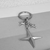 Lkblock Y2K Gold Plated Keychains Star Stainless Steel Key Rings For Women Men Friendship Gift Handbag Bag Decoration Handmade Jewelry